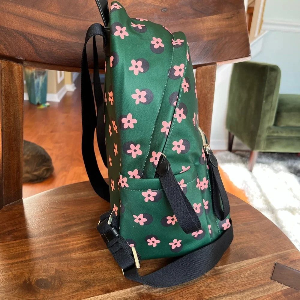 Kate Spade Green Multi Floral Medium Backpack